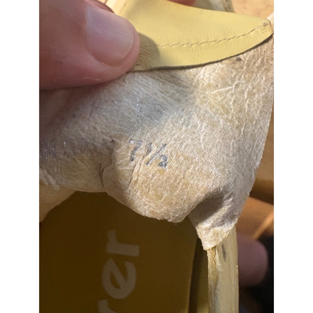 Courser Womens Luxury Leather Performance Sneakers Yellow Made in Italy Low Top - Picture 9 of 10